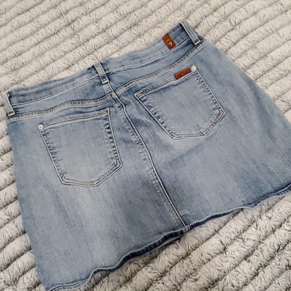 7 for all mankind jean mini skirt size 29 - Picture 7 of 9
